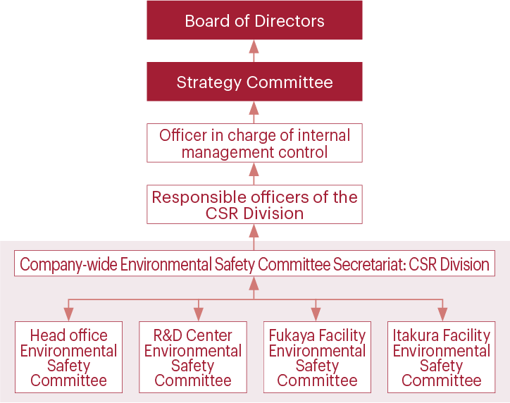 Environmental safety management structure chart