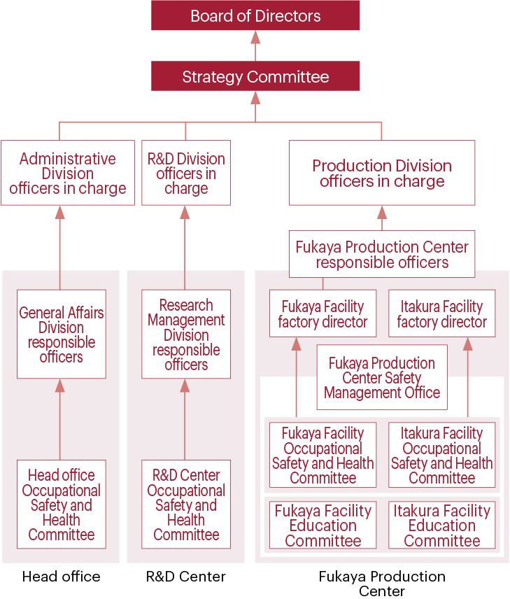 Health and safety management system chart
